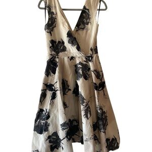 Christian Siriano Black and White Backless Dress